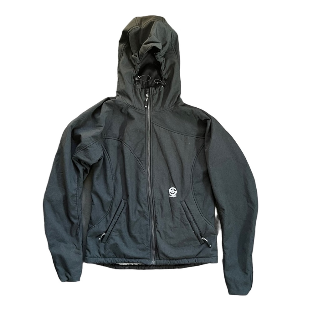 Loki Gear Hooded Face Shield Fleece Lined Stealth Cuff Mid Weight Jacket EUC S